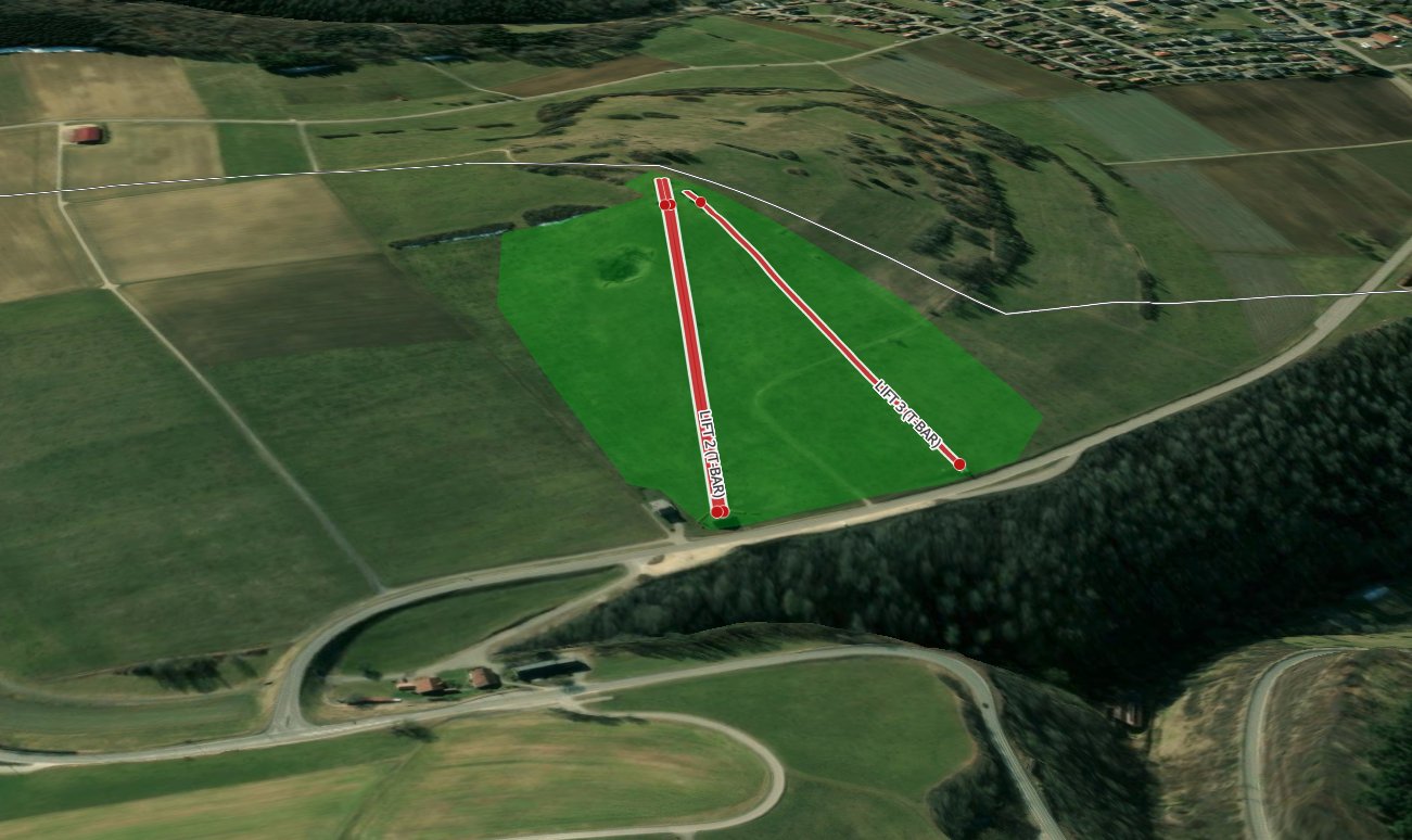 Pistenplan  im Skigebiet Böhmenkirch-Treffelhausen - ein Skigebiet in Schwäbische Alb