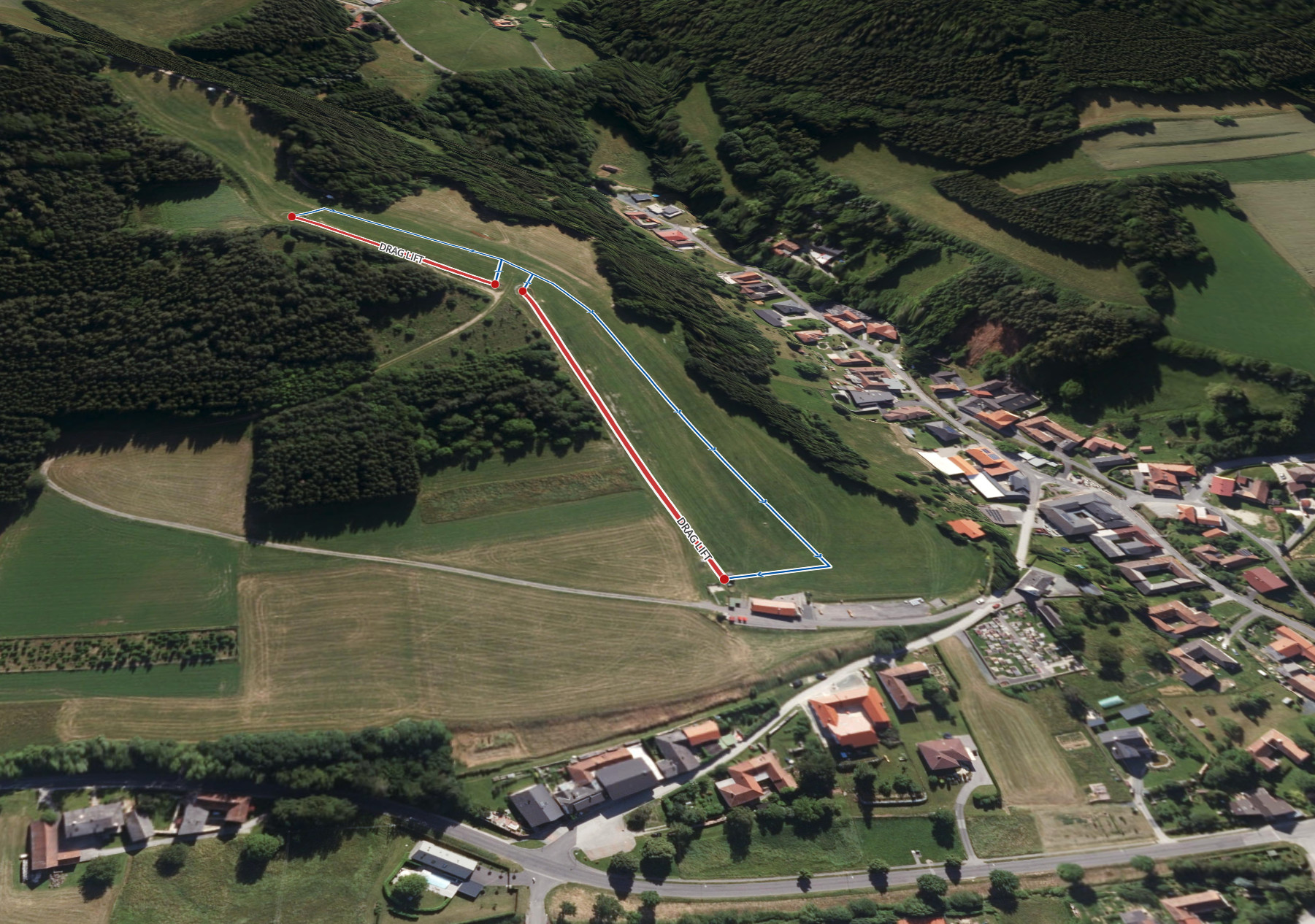 Pistenplan  im Skigebiet Rettenbach - ein Skigebiet in Wien / Burgenland