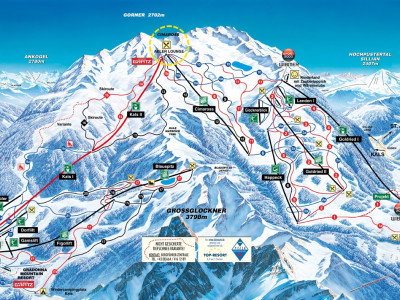 Pistenplan  im Skigebiet Großglockner Resort Kals/Matrei - ein Skigebiet in Tirol