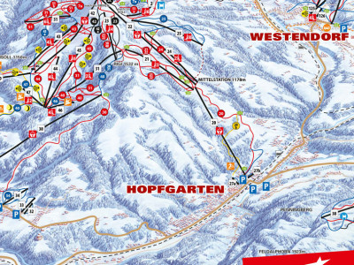 Pistenplan Skiwelt im Skigebiet Kelchsau - ein Skigebiet in Tirol