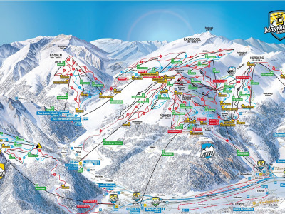Pistenplan  im Skigebiet Vorderlanersbach - Rastkogel - ein Skigebiet in Tirol