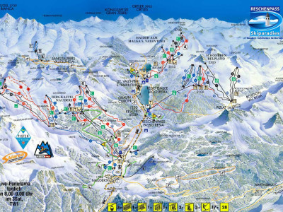 Pistenplan  im Skigebiet Nauders - Reschenpass - ein Skigebiet in Tirol