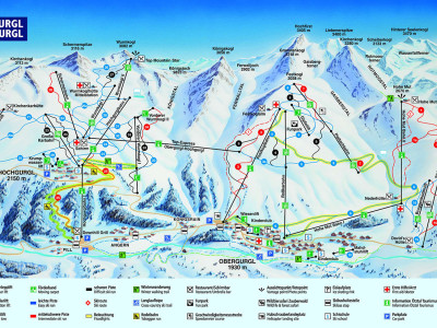 Pistenplan  im Skigebiet Obergurgl - Hochgurgl - ein Skigebiet in Tirol