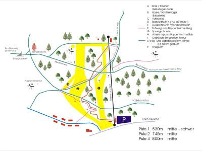 Pistenplan  im Skigebiet Lauscha - Ernstthal - ein Skigebiet in Thüringer Wald