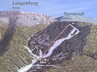 Pistenplan  im Skigebiet Bruchhausen - Sternrodt - ein Skigebiet in Sauerland