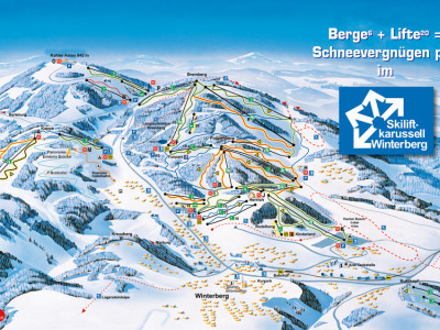 Pistenplan  im Skigebiet Winterberg - ein Skigebiet in Sauerland