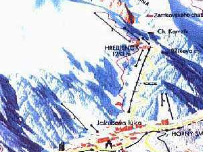 Pistenplan  im Skigebiet Stary Smokovec - ein Skigebiet in Hohe Tatra