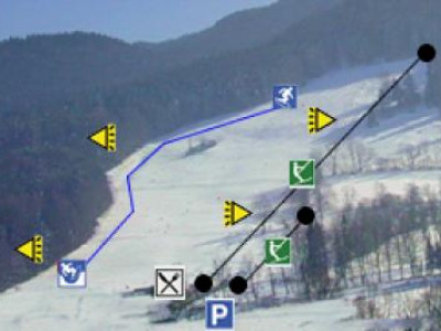 Pistenplan  im Skigebiet Gmund - Ödberg - ein Skigebiet in Oberbayern