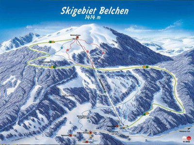 Pistenplan  im Skigebiet Belchen - ein Skigebiet in Schwarzwald