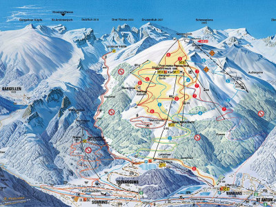 Pistenplan  im Skigebiet Golm - ein Skigebiet in Vorarlberg