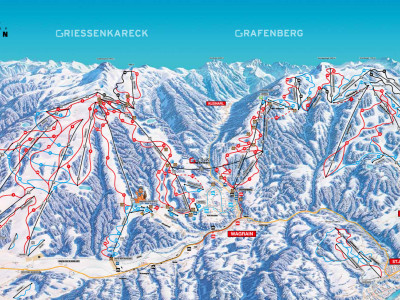 Pistenplan  im Skigebiet Snowspace Flachau - ein Skigebiet in Salzburger Land