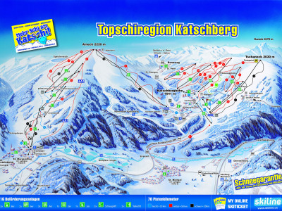 Pistenplan  im Skigebiet Katschberg - ein Skigebiet in Salzburger Land