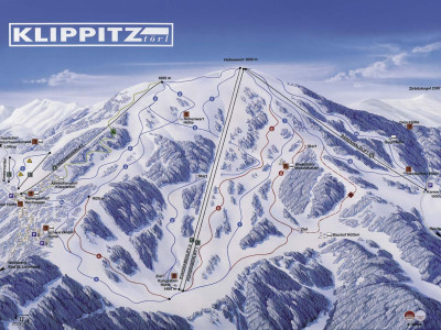 Pistenplan  im Skigebiet Klippitztörl - ein Skigebiet in Kärnten