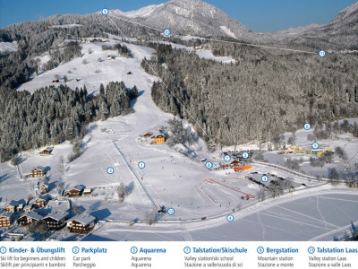 Pistenplan  im Skigebiet Kötschach - Mauthen - ein Skigebiet in Kärnten