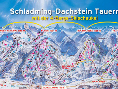 Pistenplan  im Skigebiet Planai - Schladming - ein Skigebiet in Steiermark