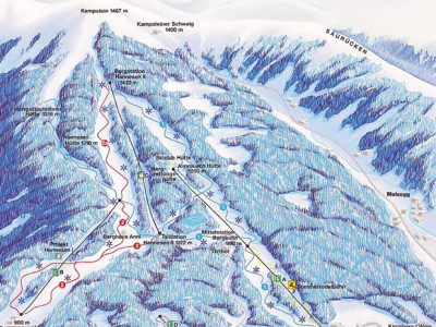 Pistenplan  im Skigebiet St. Corona am Wechsel - ein Skigebiet in Niederösterreich