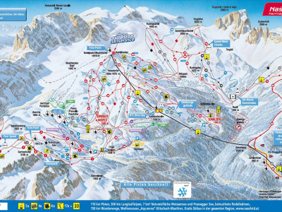 Pistenplan  im Skigebiet Nassfeld-Hermagor - ein Skigebiet in Kärnten