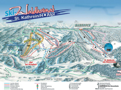 Pistenplan  im Skigebiet Alpl - ein Skigebiet in Steiermark