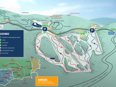 Pistenplan  im Skigebiet Hebalm - ein Skigebiet in Steiermark