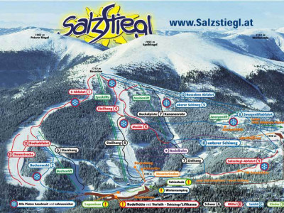 Pistenplan  im Skigebiet Salzstiegl - ein Skigebiet in Steiermark