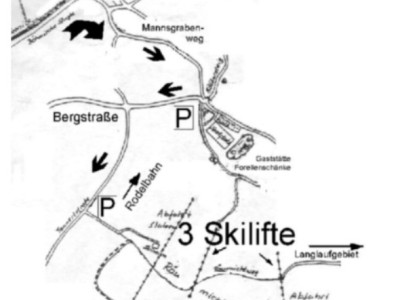 Pistenplan  im Skigebiet Sebnitz - ein Skigebiet in Elbsandsteingebirge